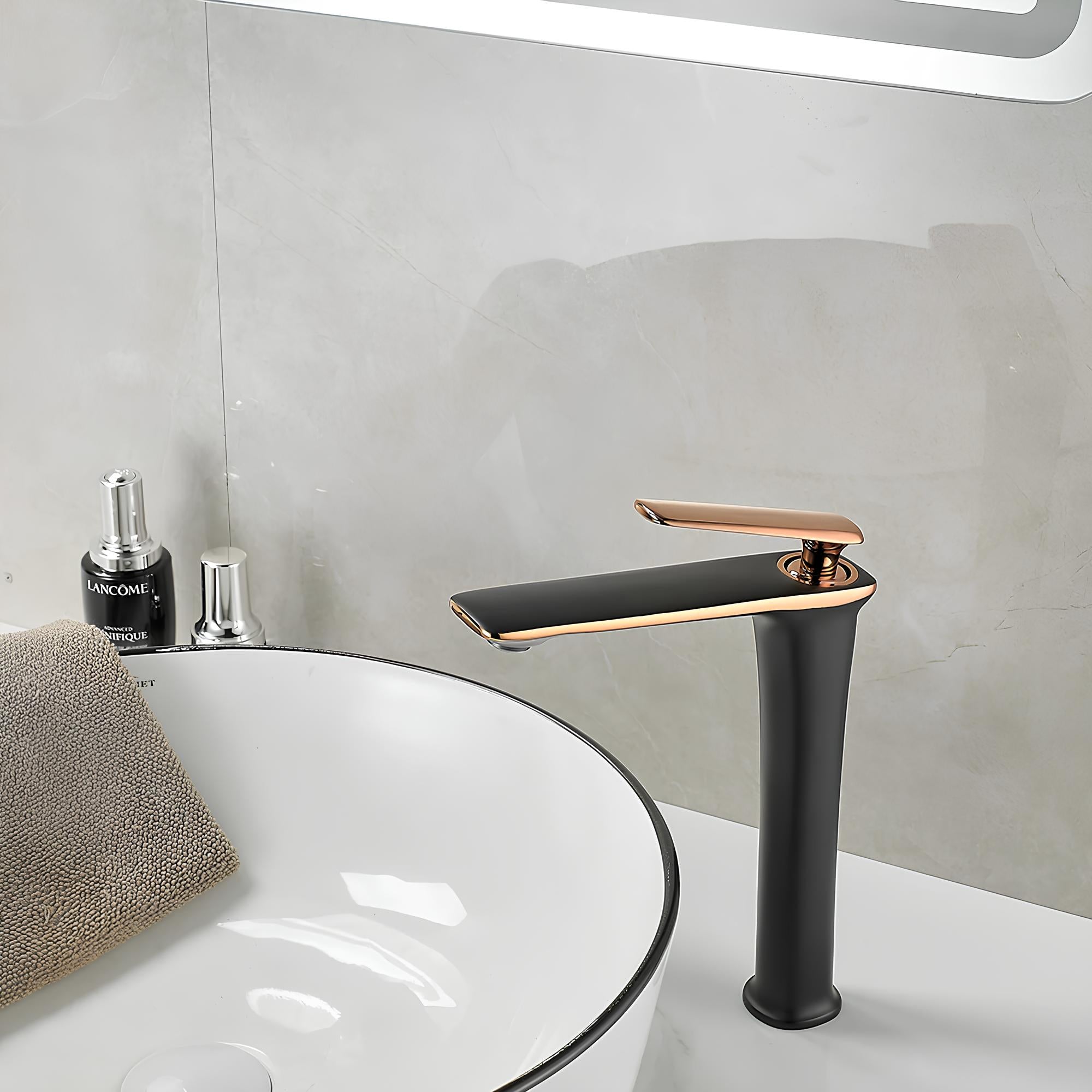 Robinet vasque noir design minimaliste L'art du robinet