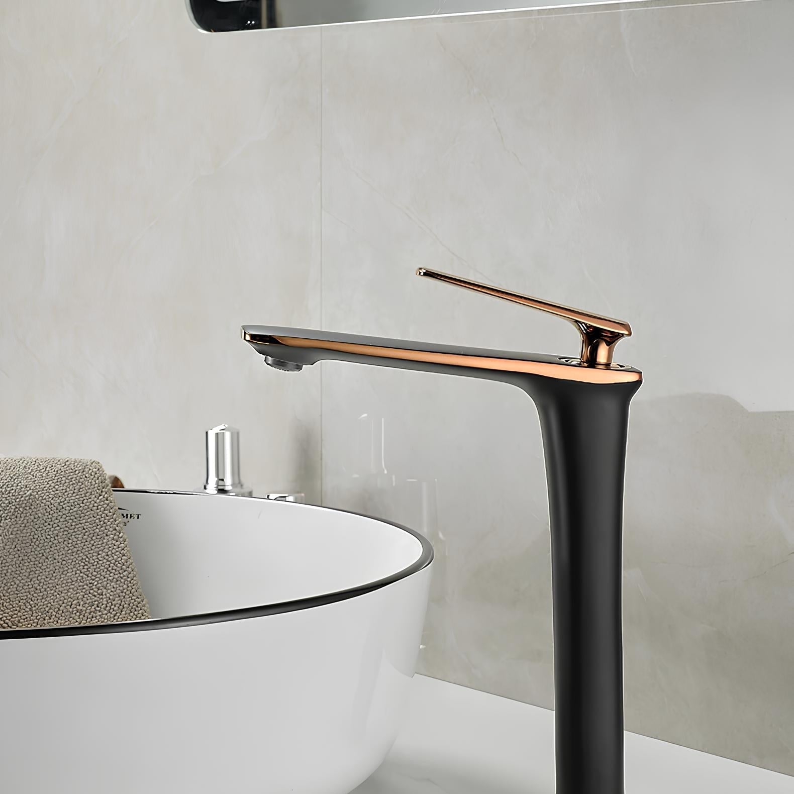 Robinet vasque noir design minimaliste L'art du robinet