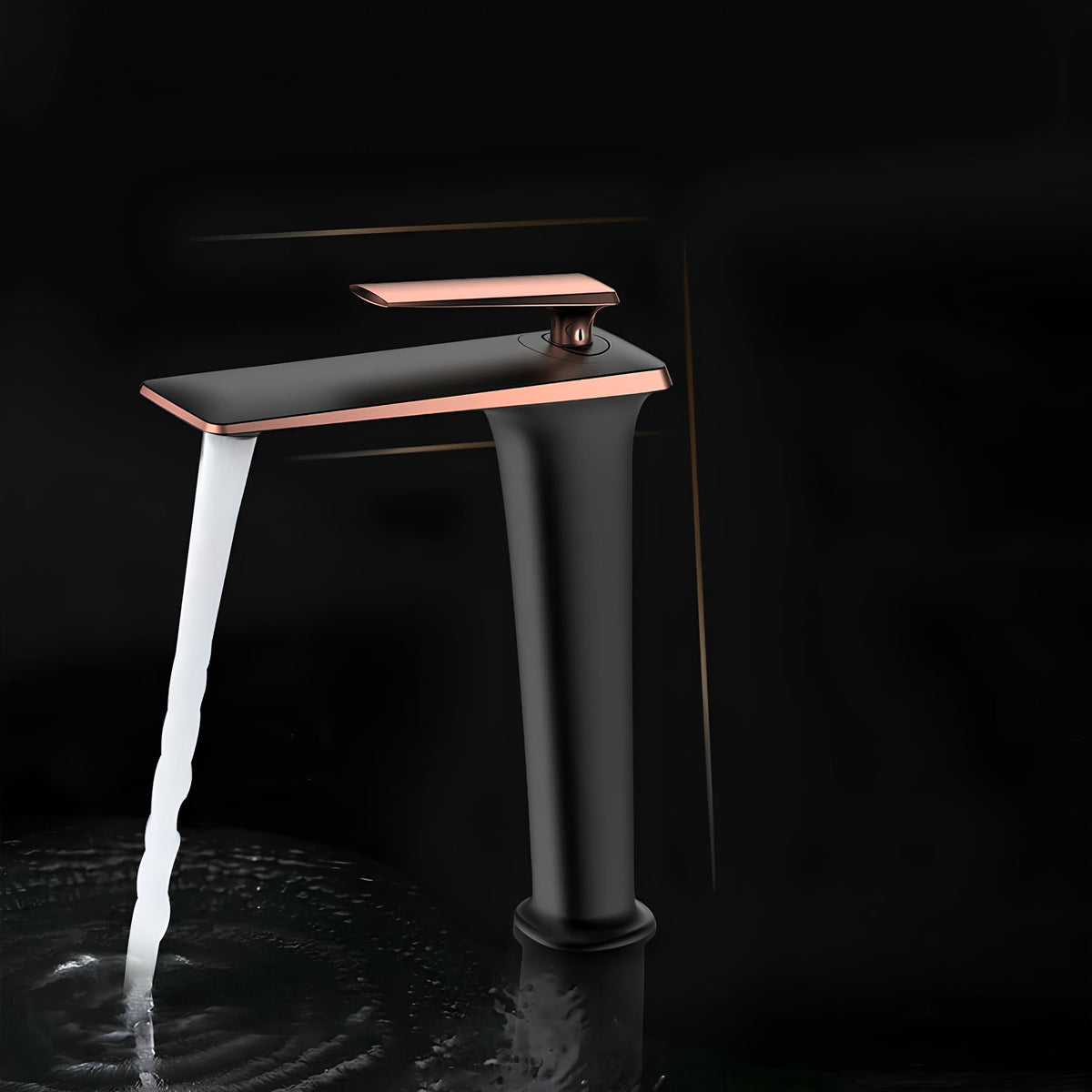 Robinet vasque noir design minimaliste L'art du robinet