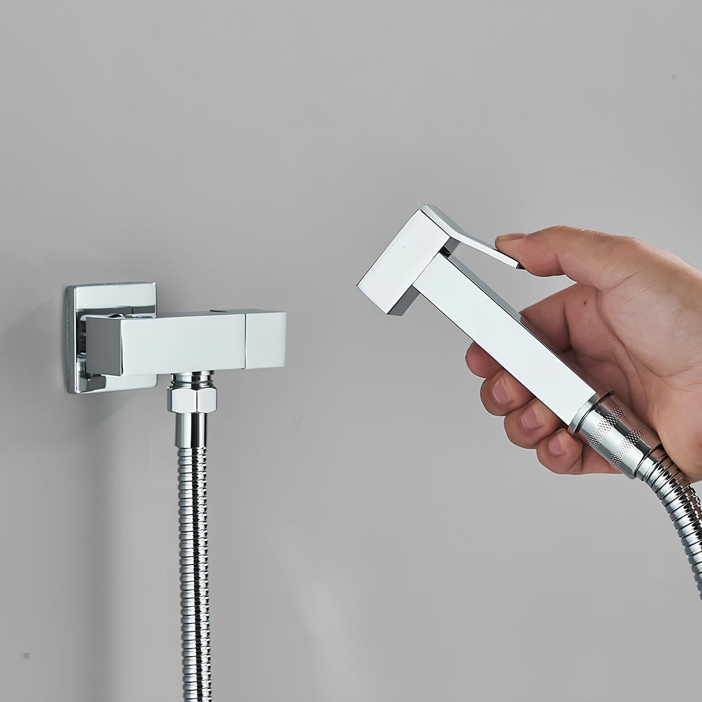 Douchette WC murale acier inoxydable chrome