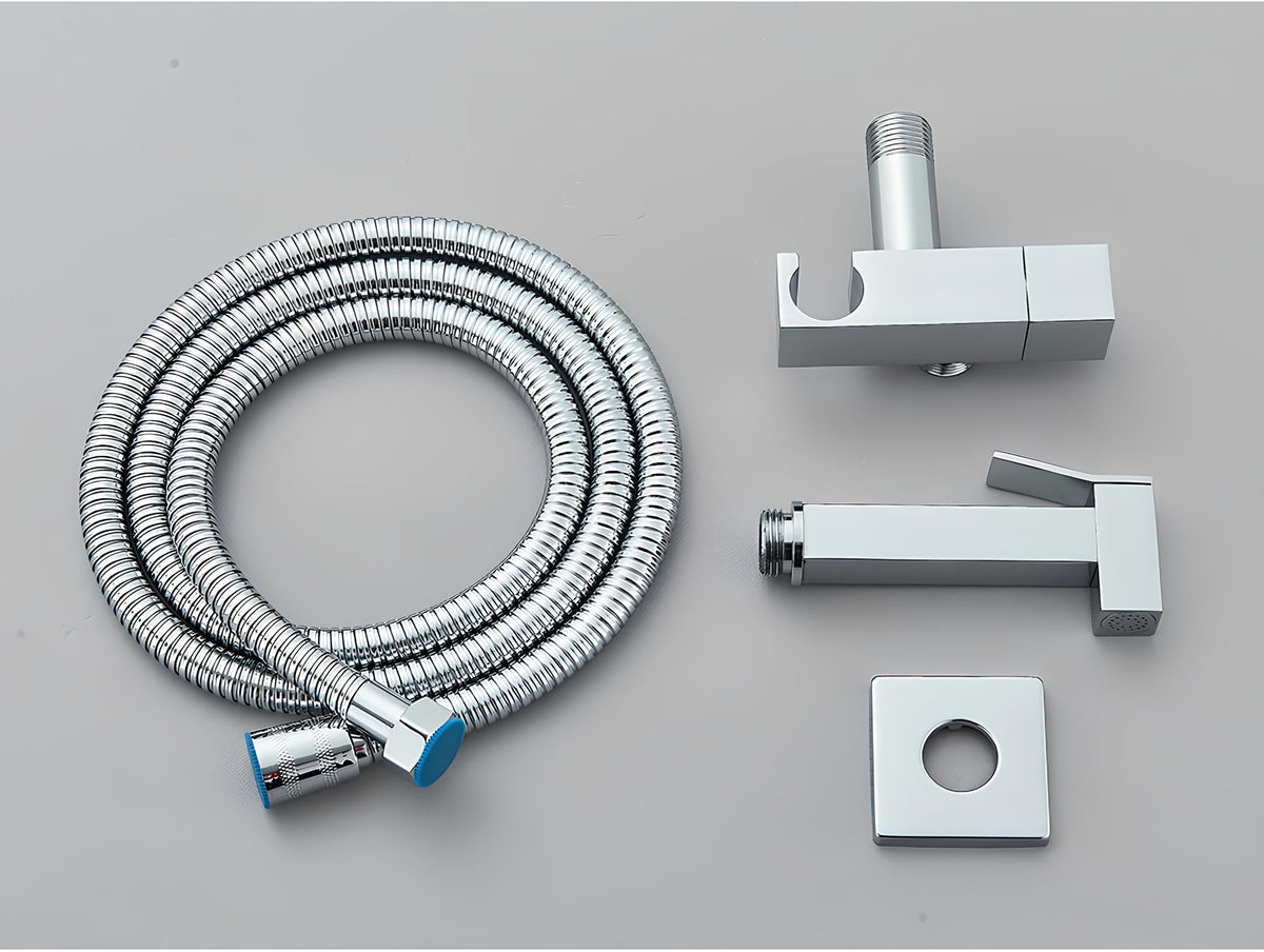 Douchette WC murale acier inoxydable chrome