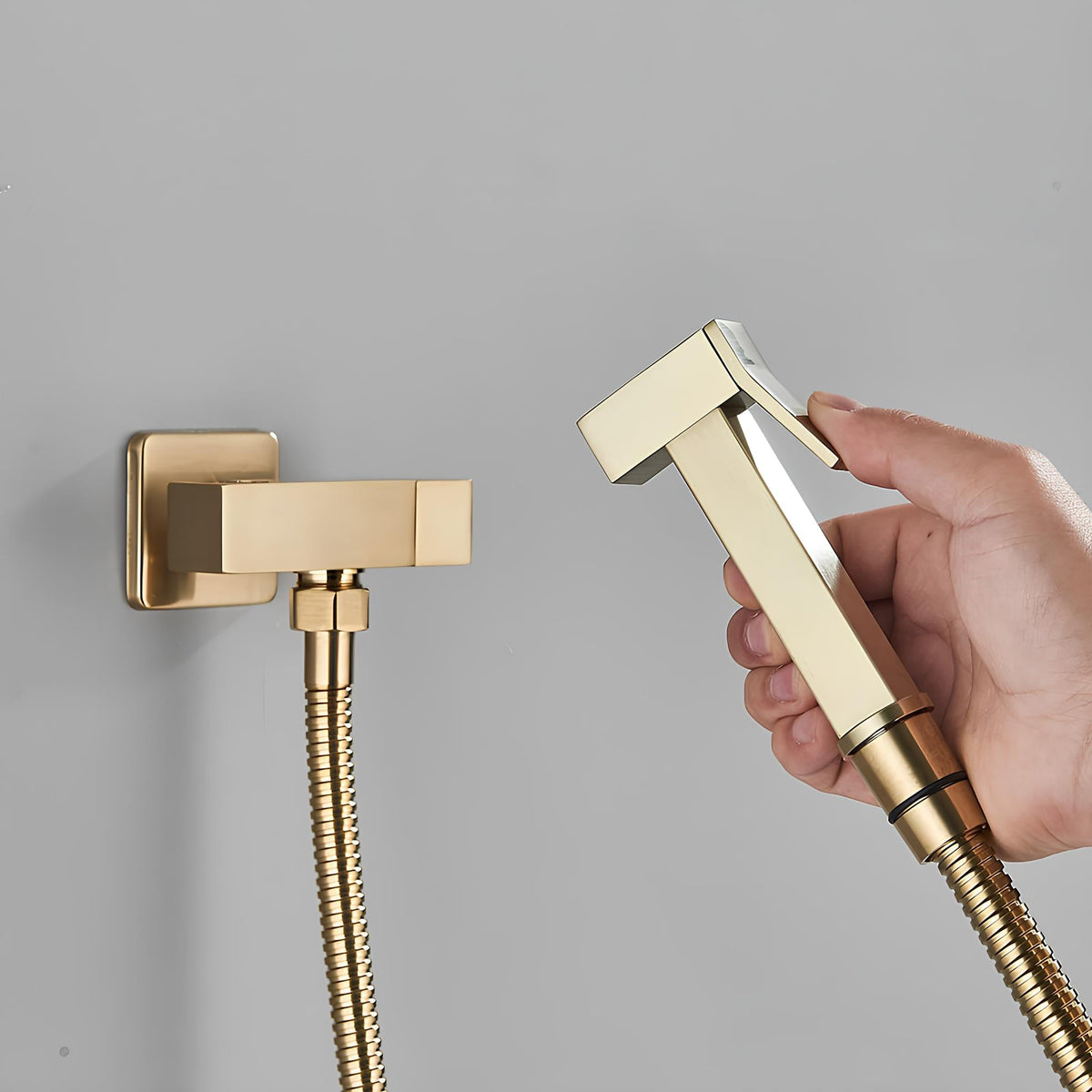 Douchette WC murale acier inoxydable chrome
