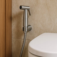 Douchette WC inox murale nettoyage intime