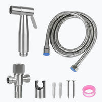 Douchette WC inox murale nettoyage intime