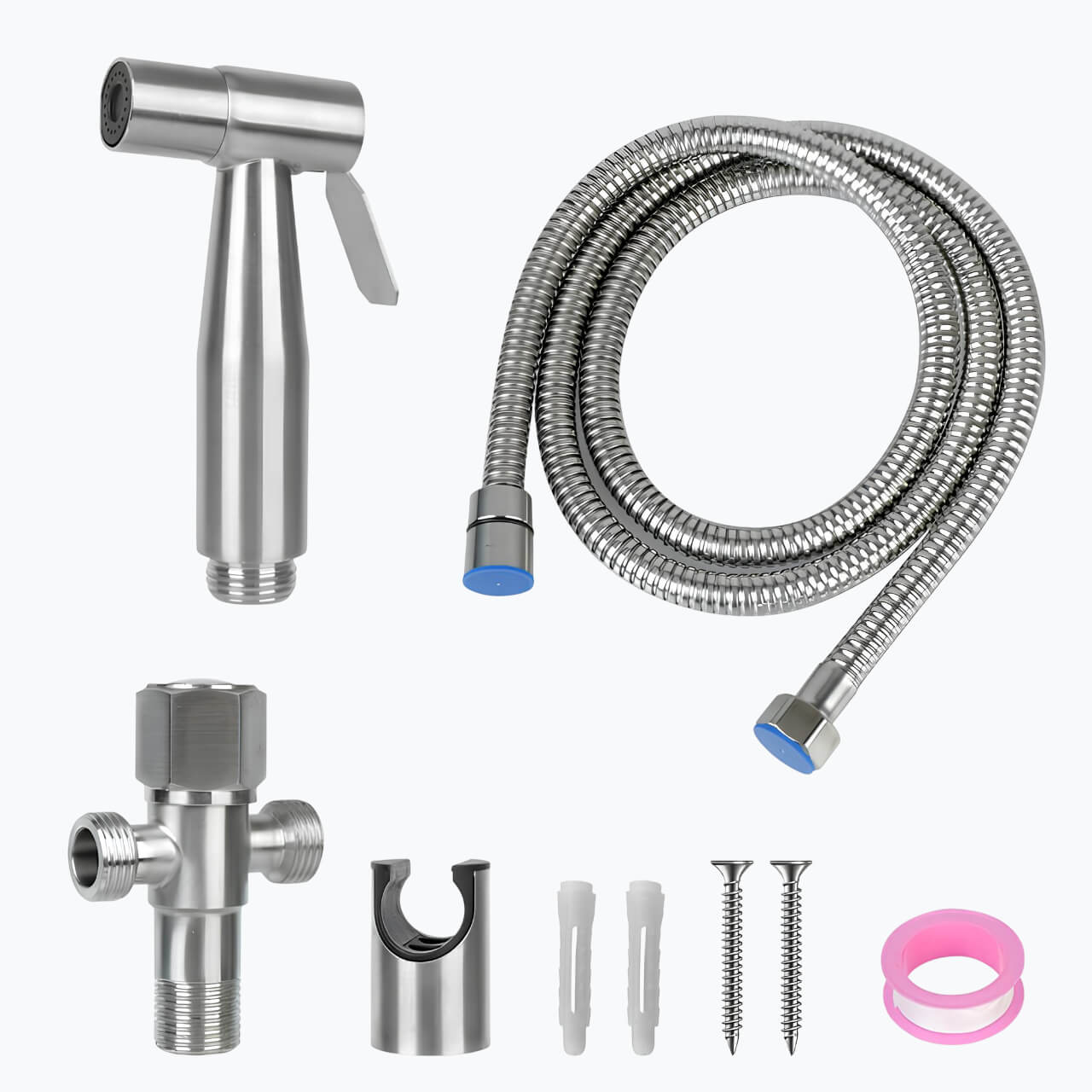 Douchette WC inox murale nettoyage intime